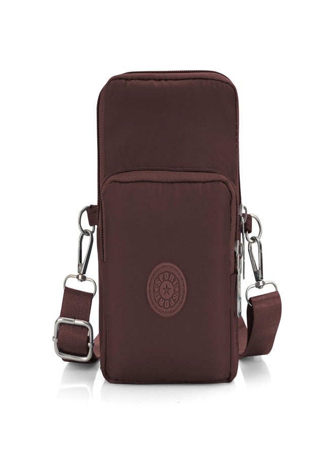 JI ACCESSORIES JI Crossbody Phone Bag for Women Mini Wallet Bags with Adjustable Shoulder Strap Wallet Clutch Bag for Girls Zipper Phone Pouch Handbag (COFFEE) - Image 1